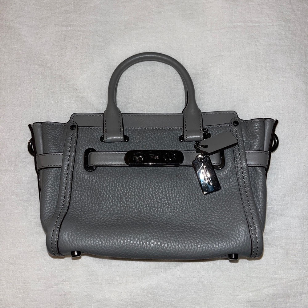 Mini Coach Swagger 21 Dark Grey NWOT